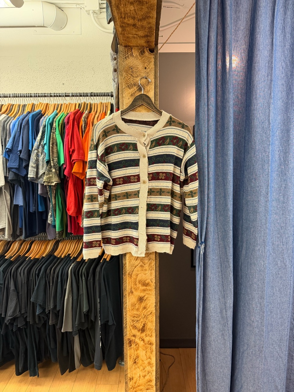 Vintage knitted striped sweater